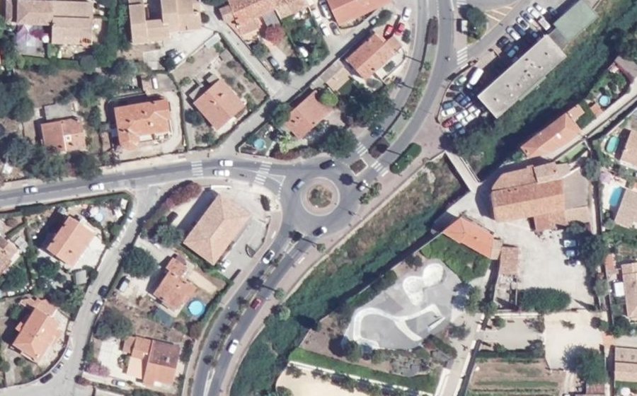Vue aérienne du Giratoire de la Plantade