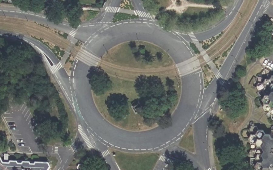 Vue aérienne du Place Anatole France