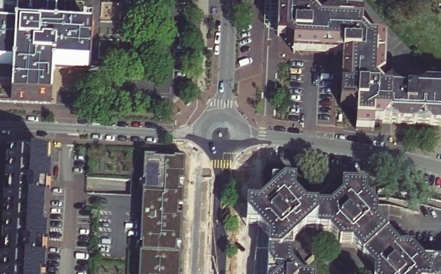 Vue aérienne du Rond-Point du Vif Argent