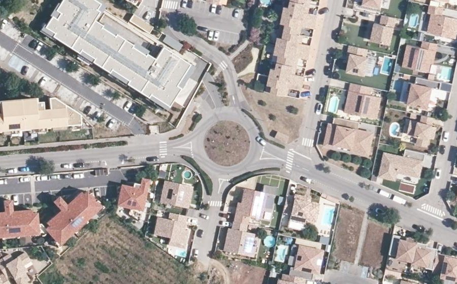 Vue aérienne du Rond-Point des Vignes