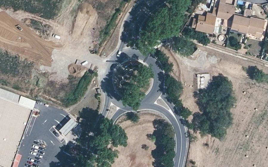 Vue aérienne du Rond-Point des 4 Vents
