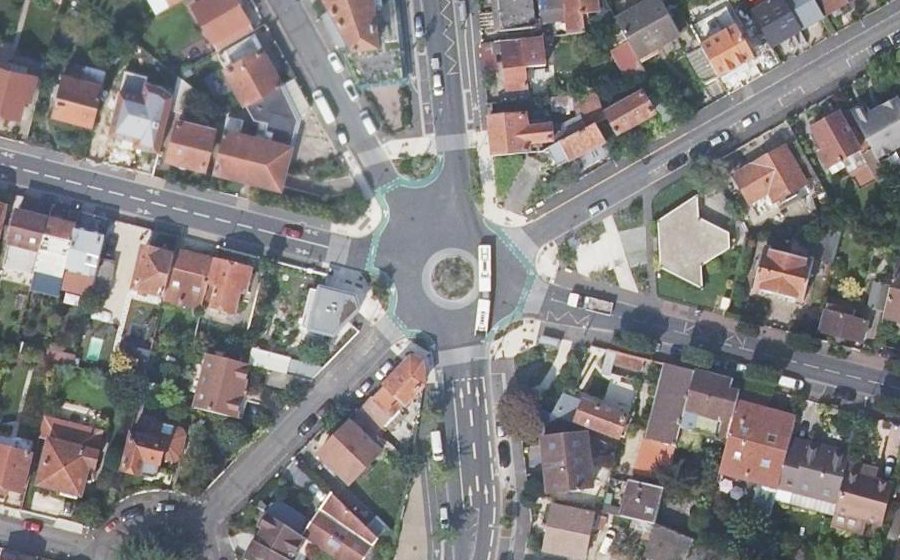 Vue aérienne du Rond-Point du Petit Robinson