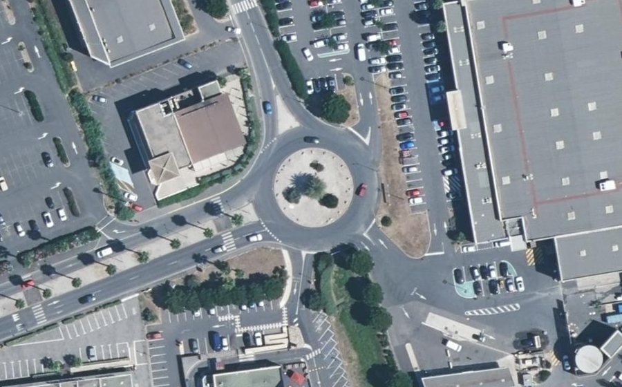 Vue aérienne du Rond-Point Simone Veil