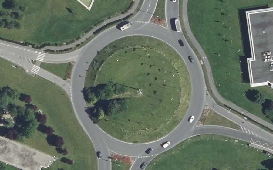 Vue aérienne du Carrefour Jean Monnet