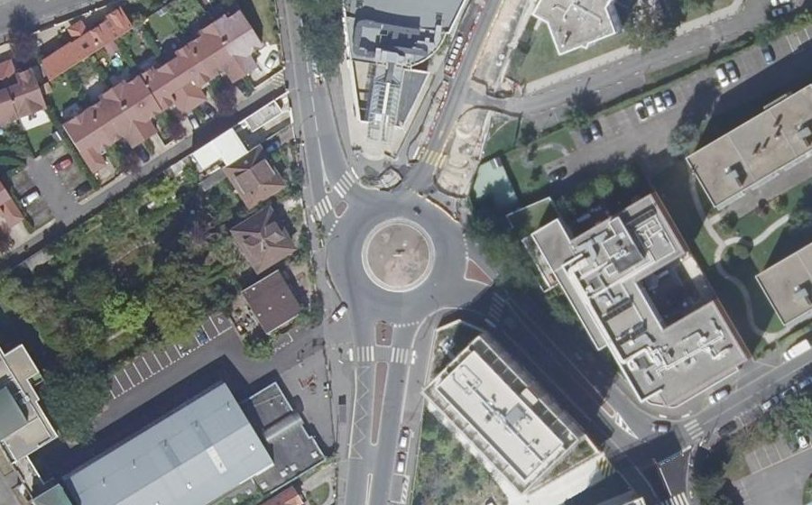Vue aérienne du Rond-Point du Général de Gaulle