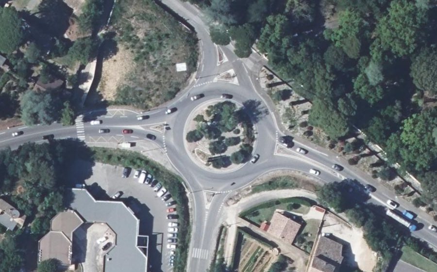 Vue aérienne du Rond-Point Compère-Morel