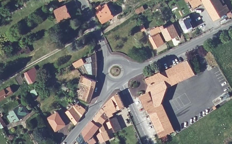 Vue aérienne du Rond-Point de la Patte d'Oie