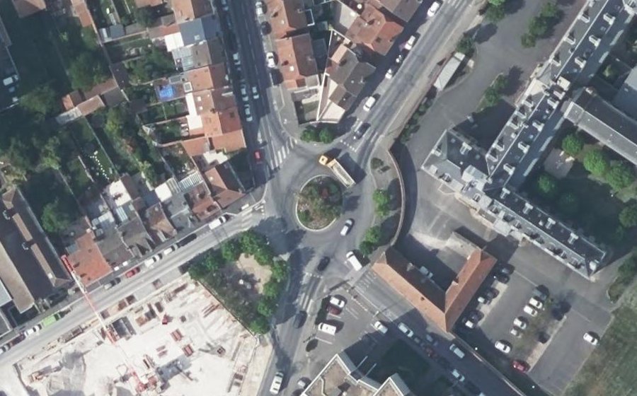 Vue aérienne du Place Auguste Blanqui