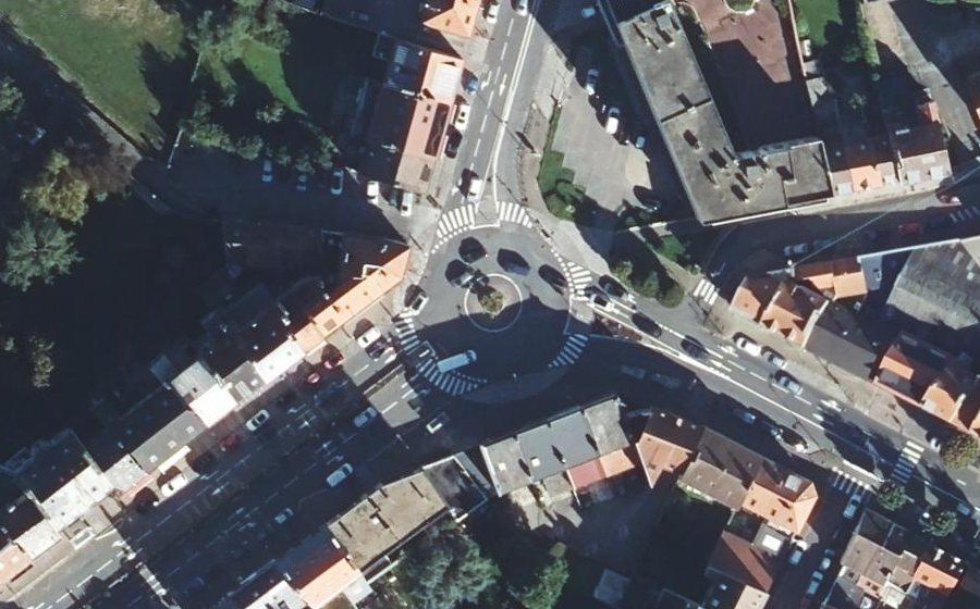 Vue aérienne du Rond-Point du Dernier Sou