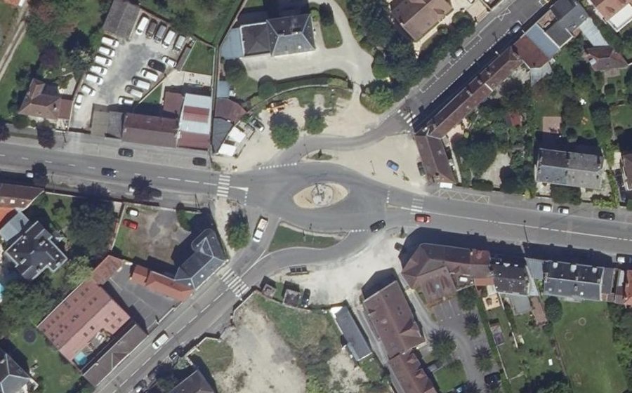 Vue aérienne du Rond-Point de la Girafe