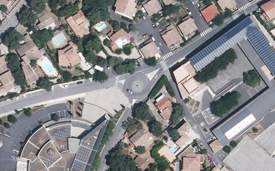 Vue aérienne du Avenue de la Coopérative