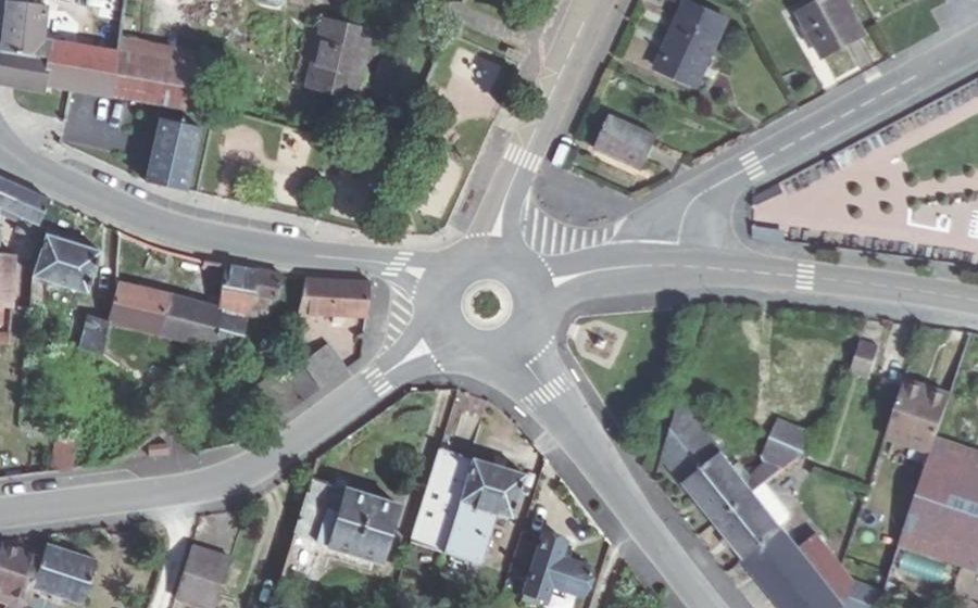 Vue aérienne du Carrefour des ANciens Combattants