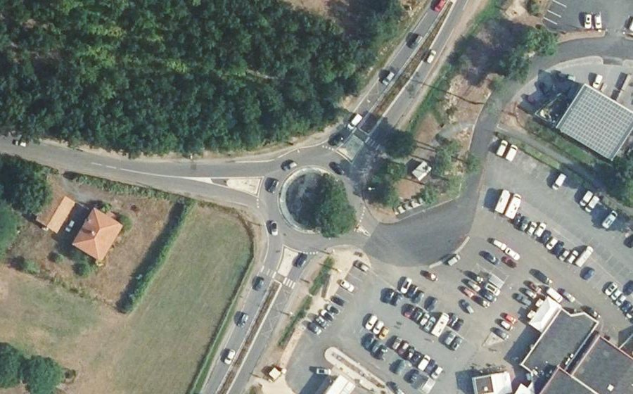 Vue aérienne du Route des Lacs
