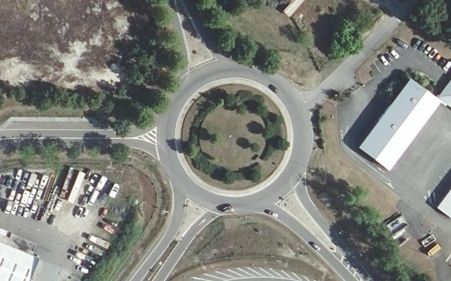 Vue aérienne du Rond-Point de Juston