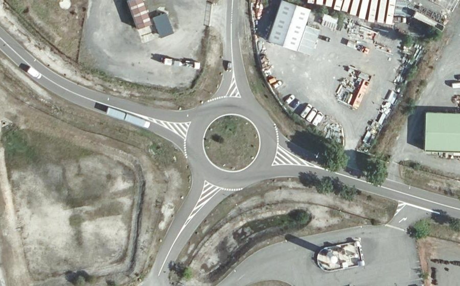 Vue aérienne du Rond-Point du Friques