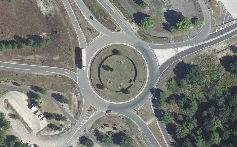 Vue aérienne du Rond-Point de Lhort