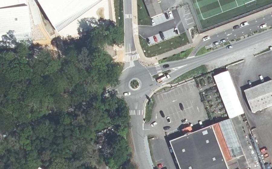 Vue aérienne du Giratoire du Pré Grasseur