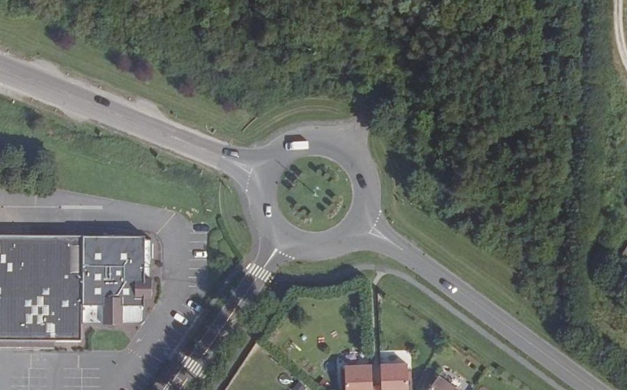 Vue aérienne du Rond-Point de l'Europe