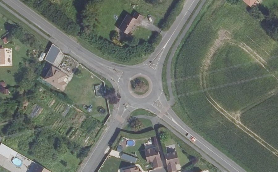 Vue aérienne du Rond-Point de Villarceau
