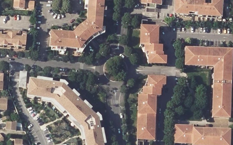 Vue aérienne du Rond-Point Christophe Gomez