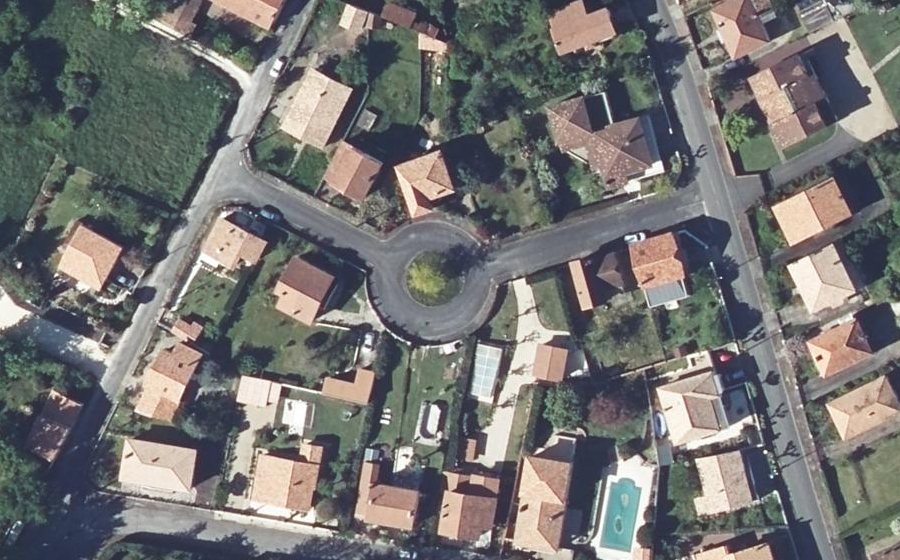 Vue aérienne du Rond-Point des Acacias