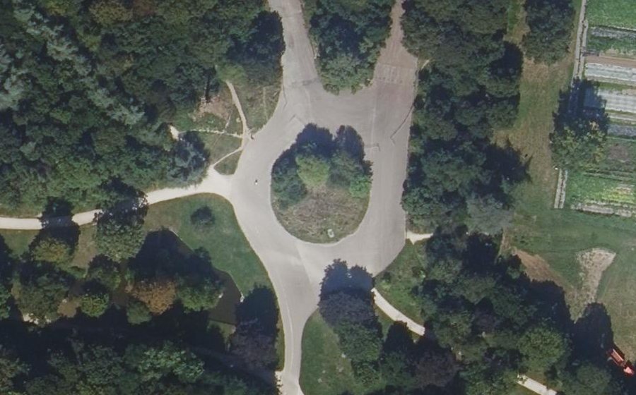 Vue aérienne du Carrefour de la Patte d'Oie