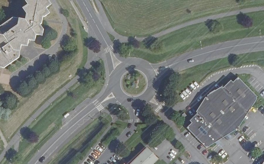 Vue aérienne de la Place des Anciens Combattants