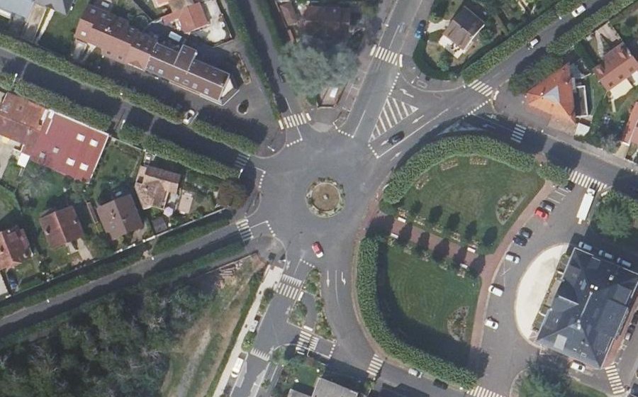 Vue aérienne du Place Roger Perriaud