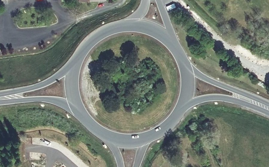 Vue aérienne du Rond-Point des Moulins