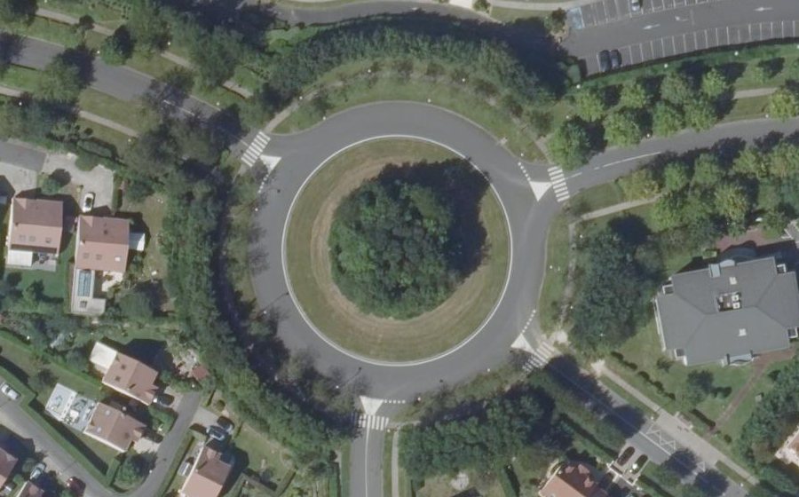 Vue aérienne du Rond-Point du Moulin à Vent