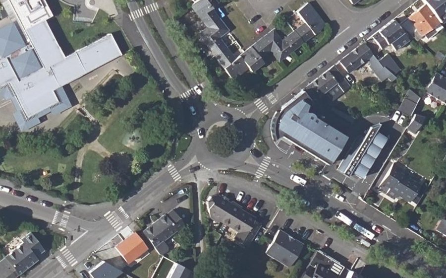 Vue aérienne du Place du Gendarme Cognard