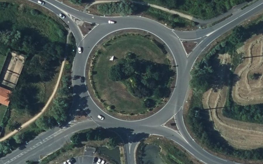 Vue aérienne du Rond-Point Mahazzaza