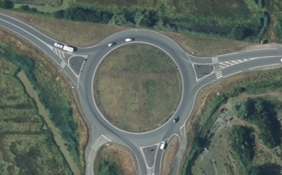 Vue aérienne du Rond-point des Colverts