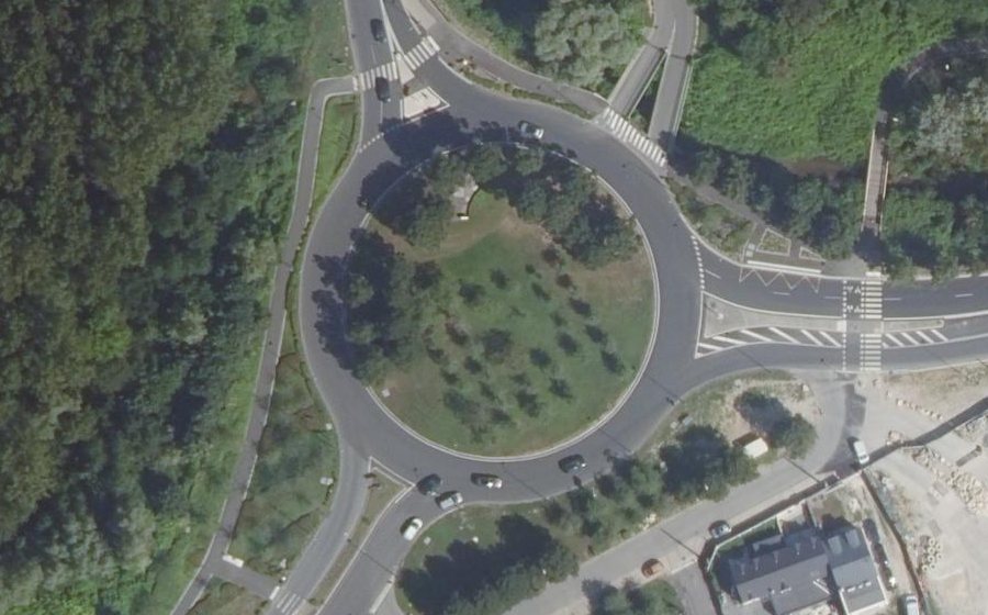 Vue aérienne du Carrefour des Cantines