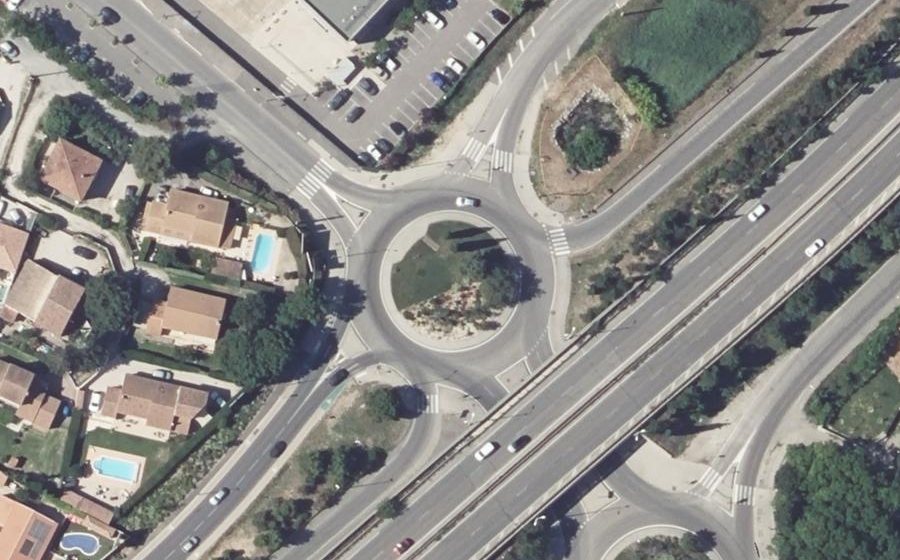 Vue aérienne du Rond-Point Yvan Vignaroli