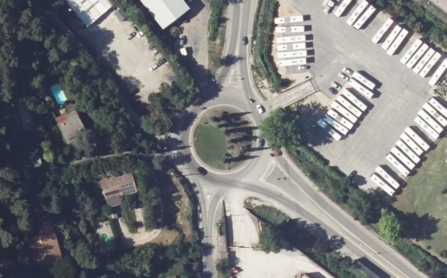 Vue aérienne du Giratoire de la Palun