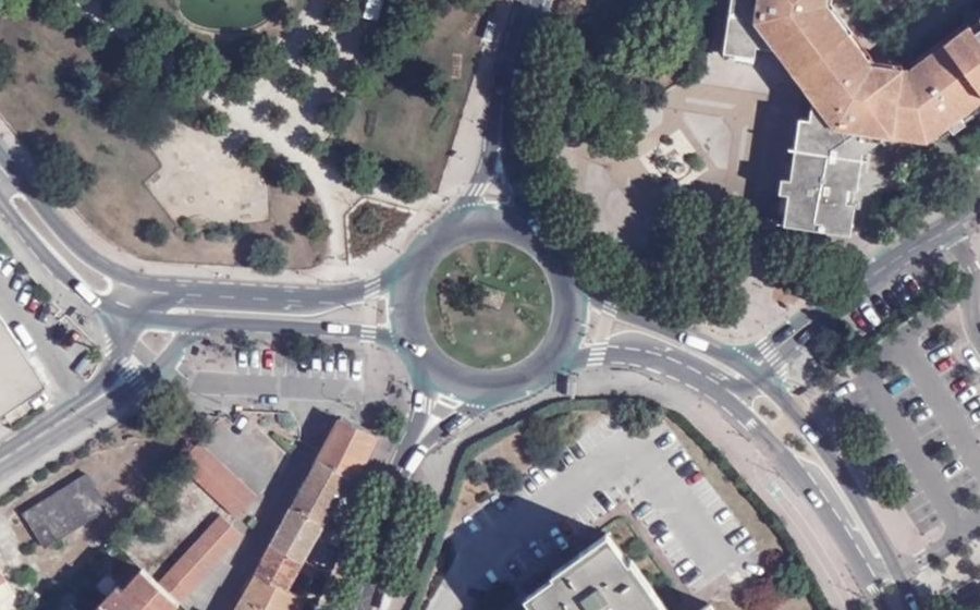 Vue aérienne du Rond-Point des Associations