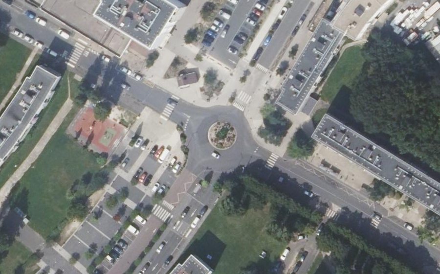 Vue aérienne du Place Püttlingen