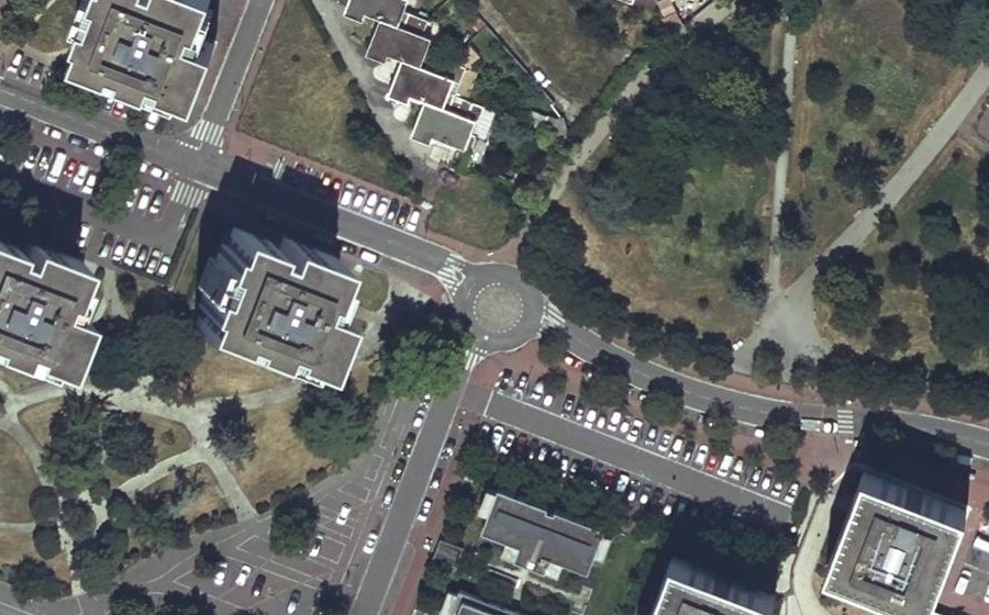 Vue aérienne du Rue de l'Ukraine