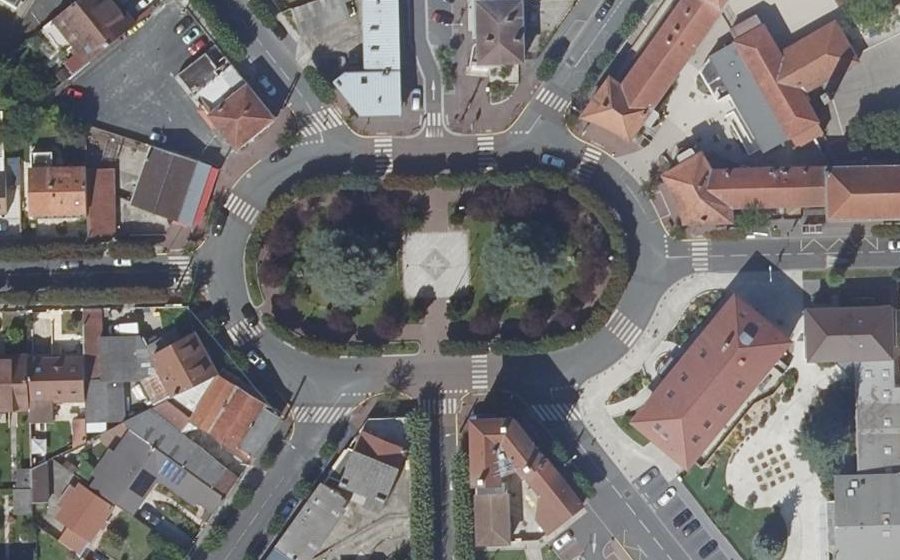 Vue aérienne du Place Henri Barbusse