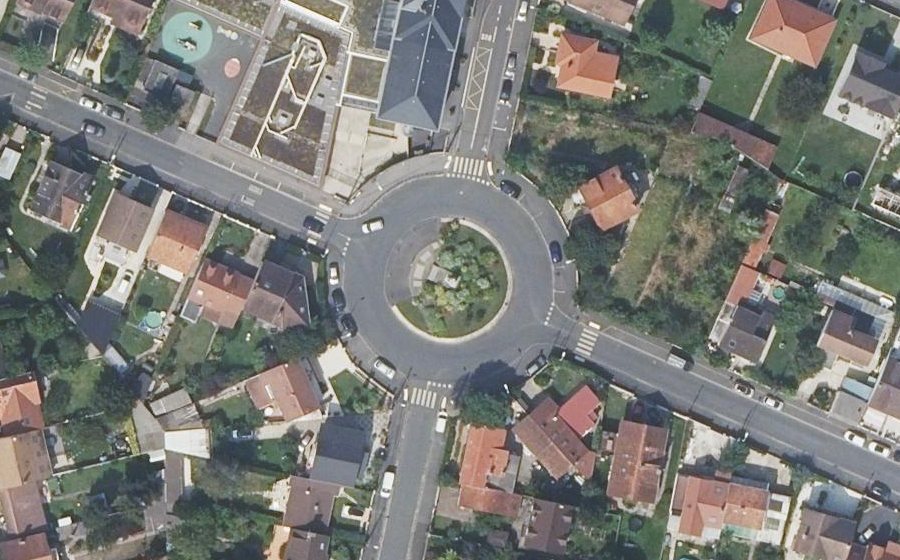 Vue aérienne du Place Ferdinand Buisson