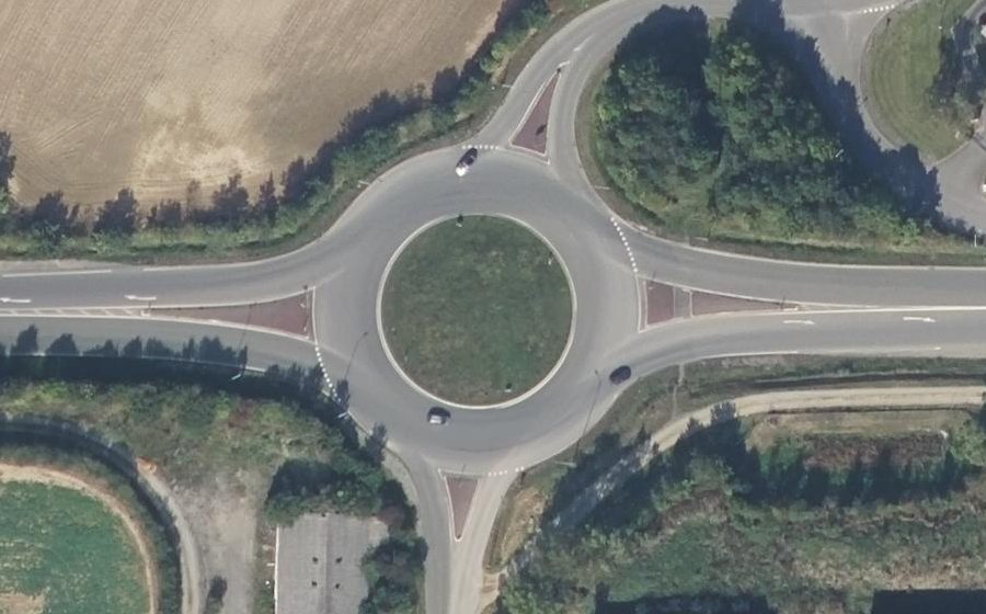Vue aérienne du Rond-Point de Coupigné