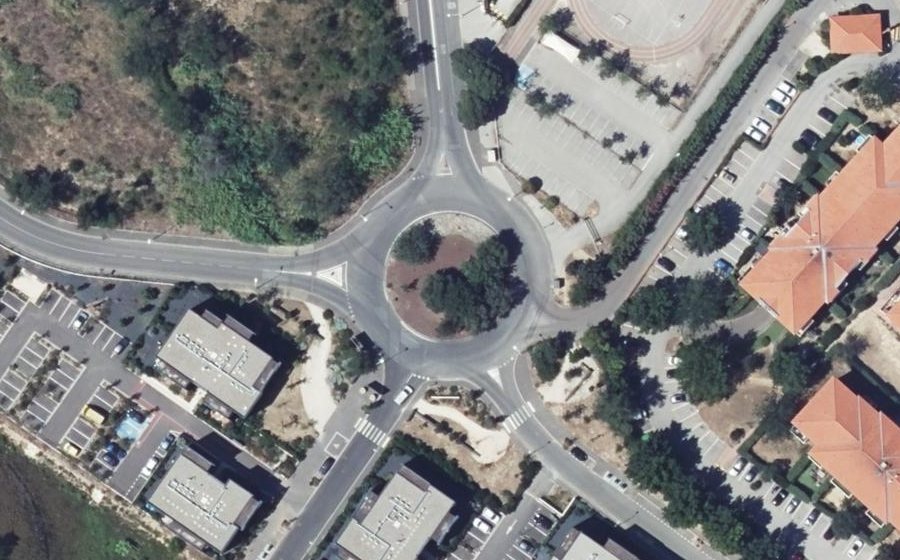 Vue aérienne du Rond-Point Carlo Schmid