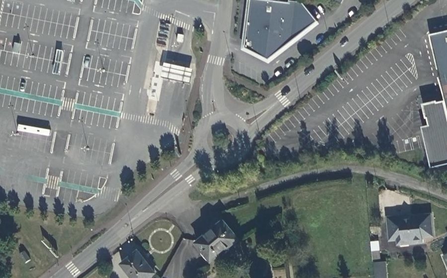 Vue aérienne du Route de Bain