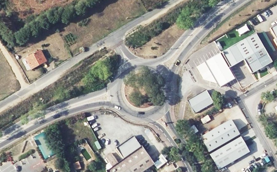 Vue aérienne du Rond-Point du Souvenir Français
