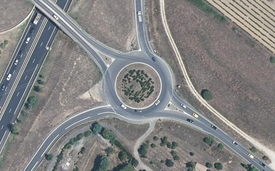 Vue aérienne du Rond-Point du Docteur Raymond Simorre