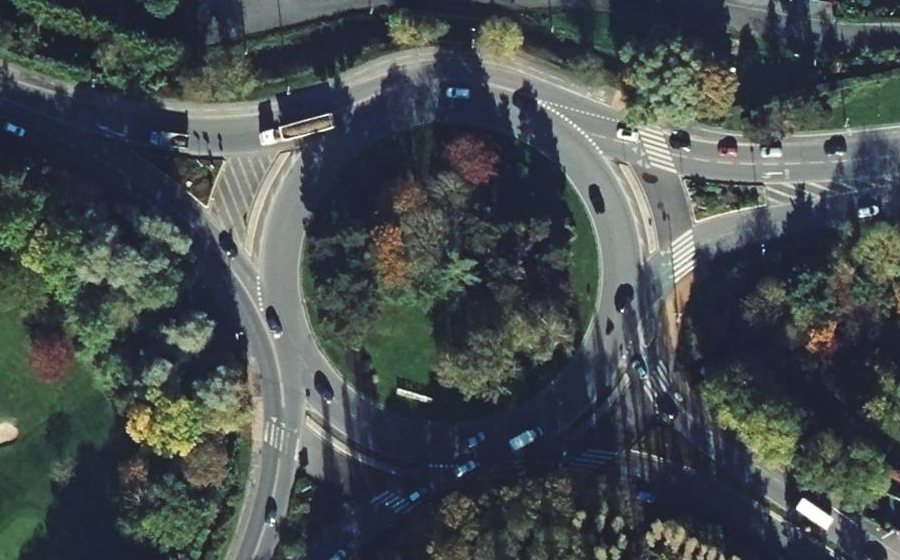 Vue aérienne du Rond-Point Saint-Pry