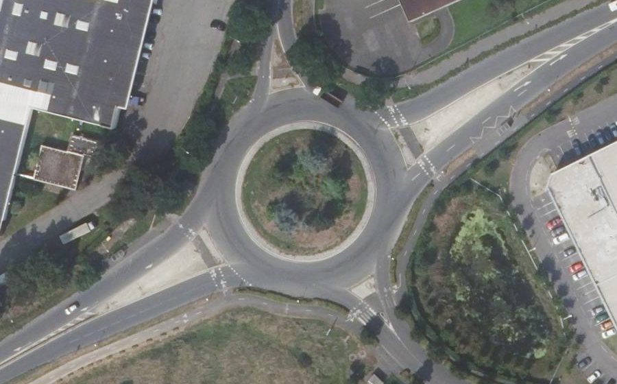 Vue aérienne du Rond-Point de l'Europe