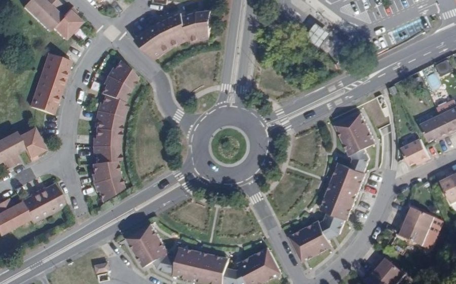 Vue aérienne du Rond-Point des Châtaigniers