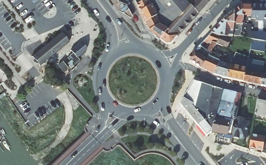 Vue aérienne du Rond-Point du Pont Rose